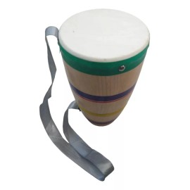 Didakta Mini Conga Infantil Madera 20x14cm. Con Cinta Tambor Musical