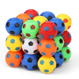 34PCS Soccer Ball Fidget Spinner Party Bag Toys for Kids, Soccer Party Goodie Bag Easter Basket Gift Classroom Prizes, Rotatable Finger Small Soccer Fidget Spinning Balls for Teens Adults
