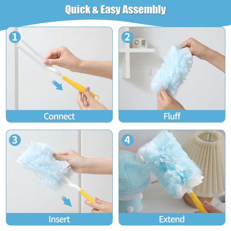 Senowi 40 Count 360° Heavy Duty Duster Refills Compatible with