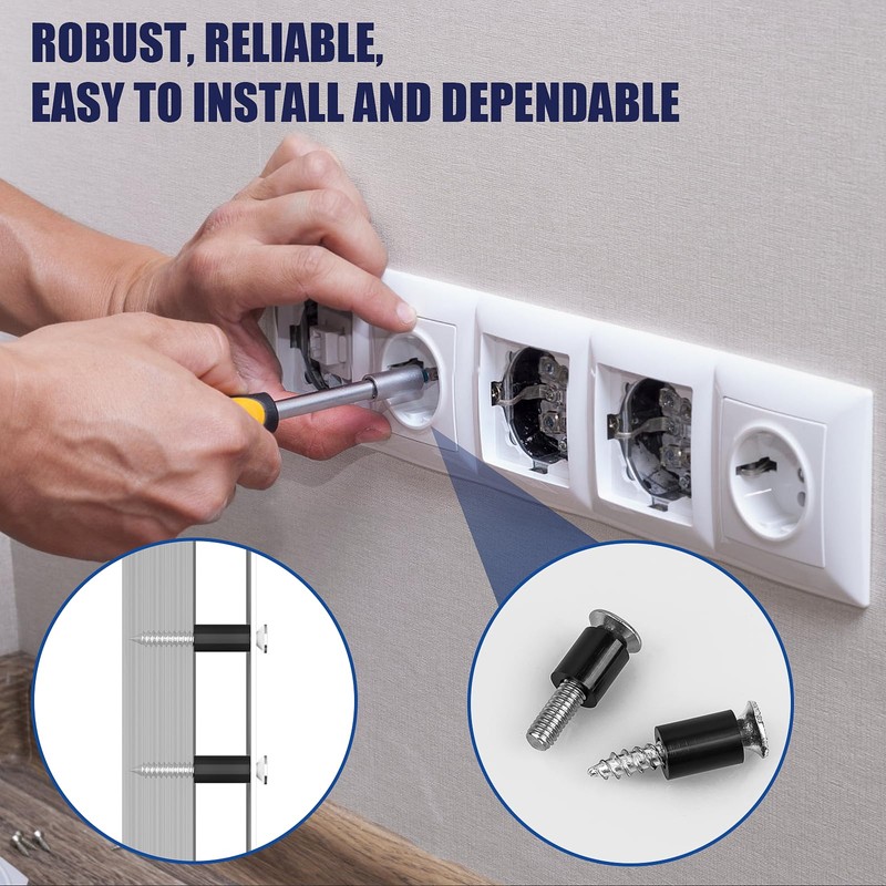 345 Pcs Black Nylon Electrical Outlet Spacers Kit - Non-Threaded