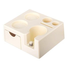 GOURDBRO Tamper Station for Barista (51-58 mm), Coffee Tamping Station Made of ABS, Adjustable Espresso Station, Pressing Station for Barista Accessories (Without Accessories)