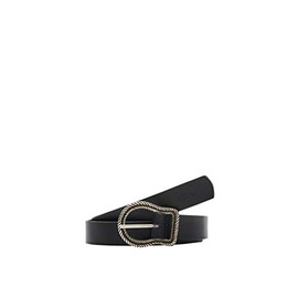 s.Oliver Women's Leather Belt with Clasp Black 85, black