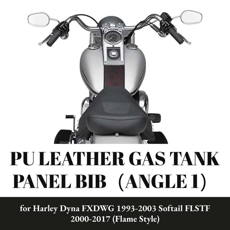 AC-MTORC PU Leather Gas Tank Panel Bib for Harley Softail