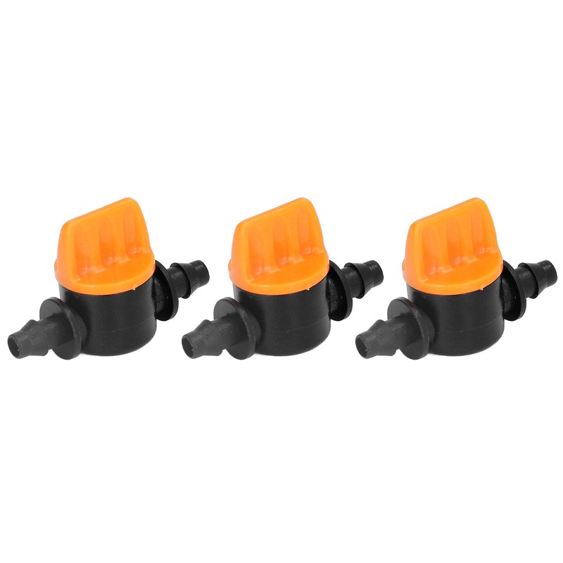 100Pcs 4/7 Barb Valve Irrigation Mini Pipe Water Valve Through