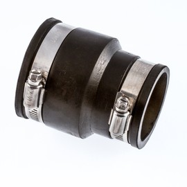 T-mex 09.0815 Pipe Fitting adapters, Black, 63 x 32mm O.D. & 2" x 1" NB (60.3 x 33.6mm O.D.)
