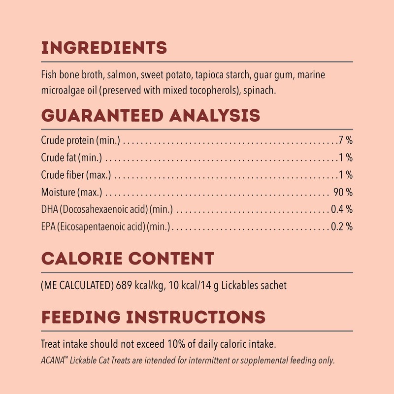 ACANA Lickables Salmon Recipe, 2.5oz, 5 count