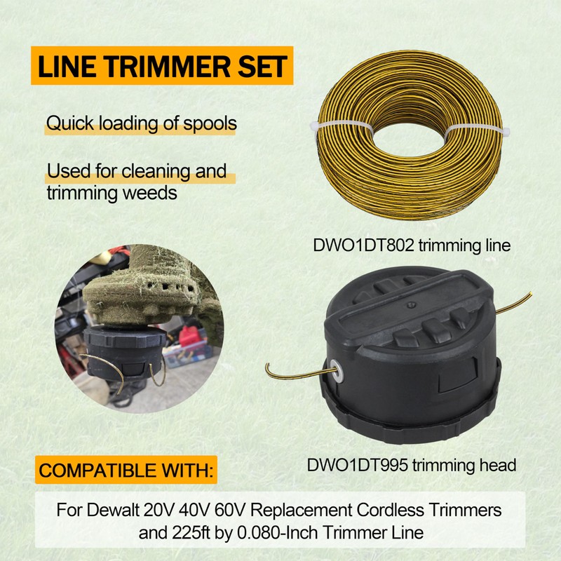 131763310 DWO1DT995 Quickfeed String Trimmer Head for Dewalt 20V 40V