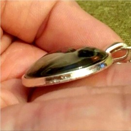 Fashion Jewelry GREEN ALIEN UFO INVASION Pendant 925 Sterling Silver 20" Necklace Men Women