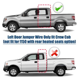 Rear Left Door Jumper Wire Assembly Compatible with 2009-2014 Ford F150 Crew Cab Driver Side Door Jumper Harness Replace for 9L3Z-14631-CAA