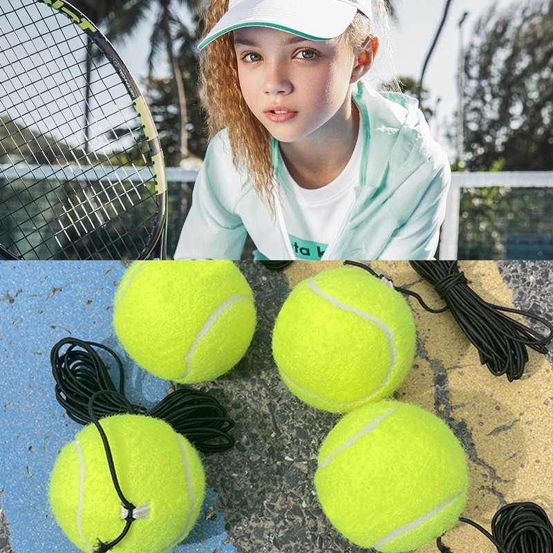 2Pcs Practice Tennis Training Ball String Self-Study Elastic Tennis Training