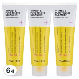 Mediheal Pore Toning Vitamin C Cleansing Foam, 120ml, 6 pieces / 메디힐 모공토닝 비타민씨 클렌징폼, 120ml, 6개