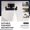 Angle Simple Double Towel Hook Matte Black, Stainless Steel Bathroom