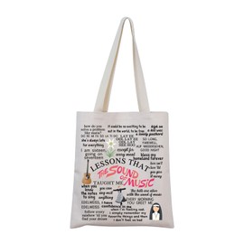 Broadway Music Quote Tote Bag Music Lover Gift Sound of Music Merchandise, Sound Of Tote
