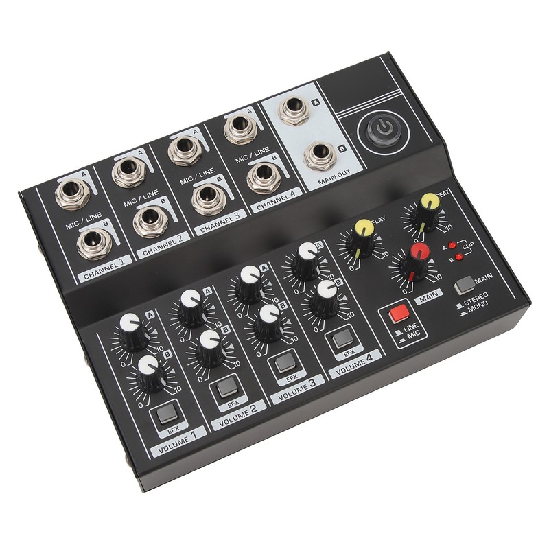 8 Channel Sound Mixer Sound Board Console 2 Modes Aluminium