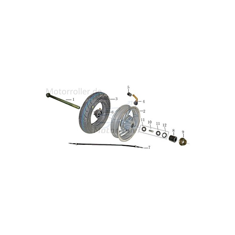 Xfight-Parts Speedometer Cable 970mm Installation Length Both Sides with Union