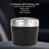Portable Car Ashtray Mini Silver Edge Fire Prevention Smokeless Auto
