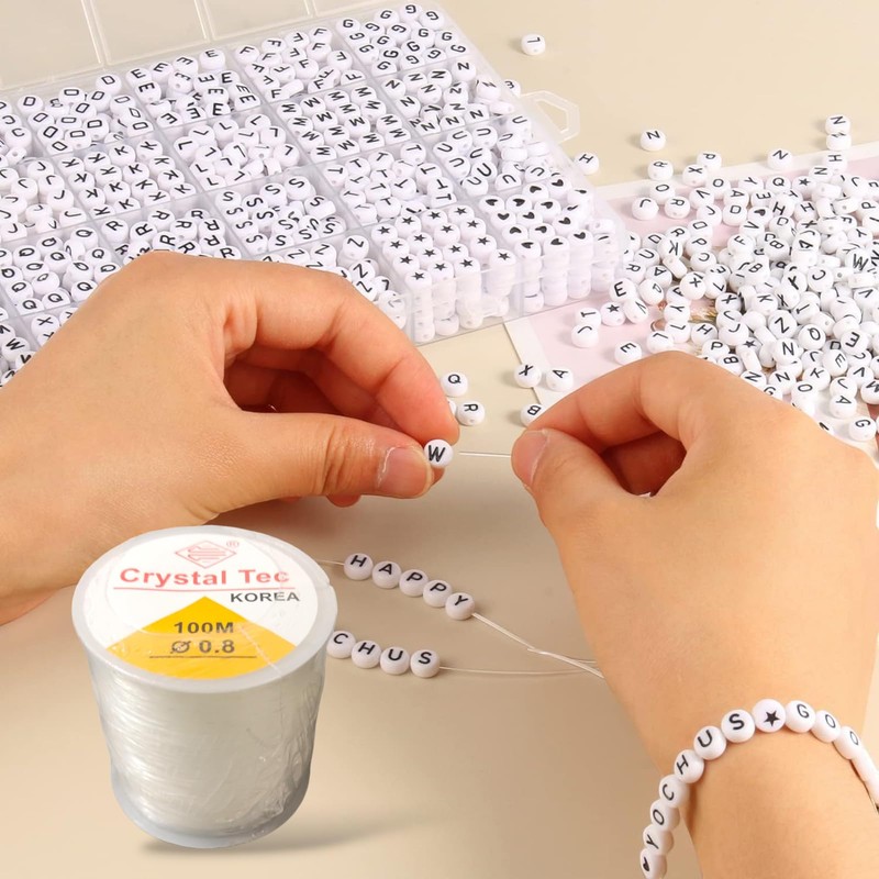 INOVIS 3 Hilos Elastico Transparente para Pulseras Bisuteria Manualidades Cordon
