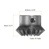 sourcing map Bevel Gear 1 m 16 Teeth 6 mm