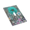 Iyfcsl Rustic Teal Turquoise Daisy Floral Light Switch Cover Plate