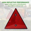 Trailer Reflector Triangles, Triangle Reflector, Triangle Reflector, Red Cat's Eye