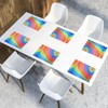 WHJYMX Rainbow Striped Printing Placemats Plate mat 12x18in 6 Pieces