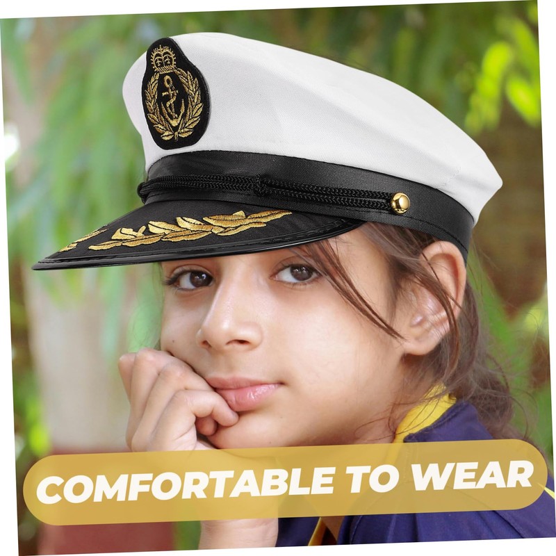 [Cabilock] 1pc General Hat Hat Adjustable Sailor Costume Cap Captain