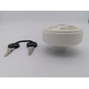 CR-MOESANCO® White Caravan Water Tank Cap with 3 Recessed Handles
