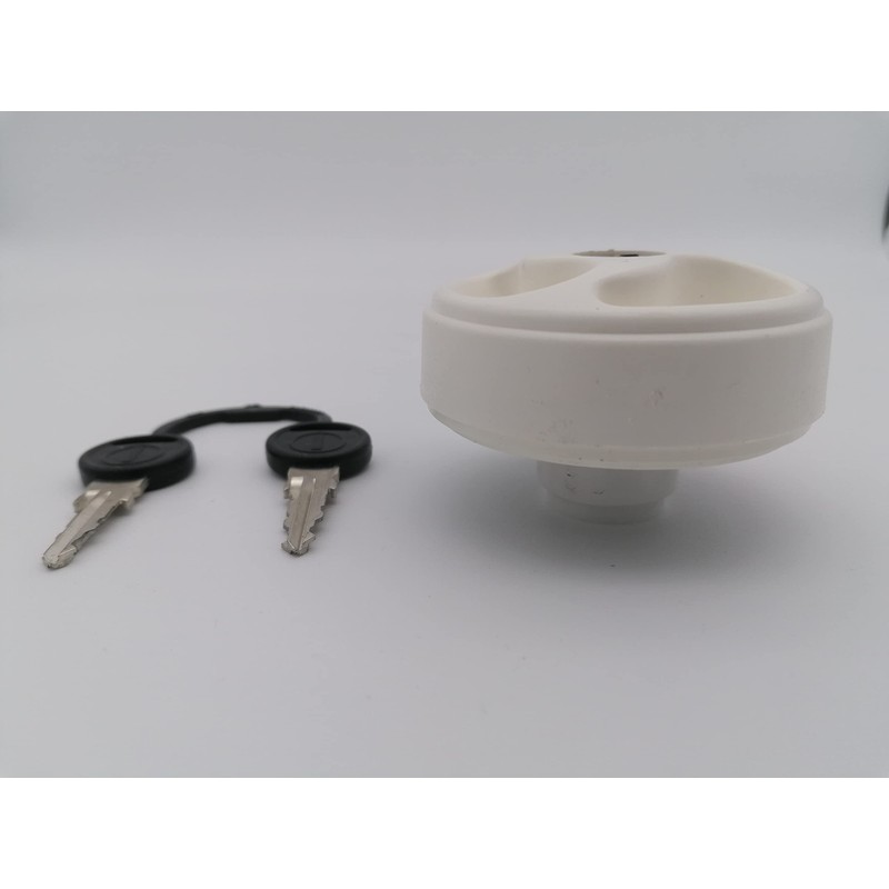 CR-MOESANCO® White Caravan Water Tank Cap with 3 Recessed Handles