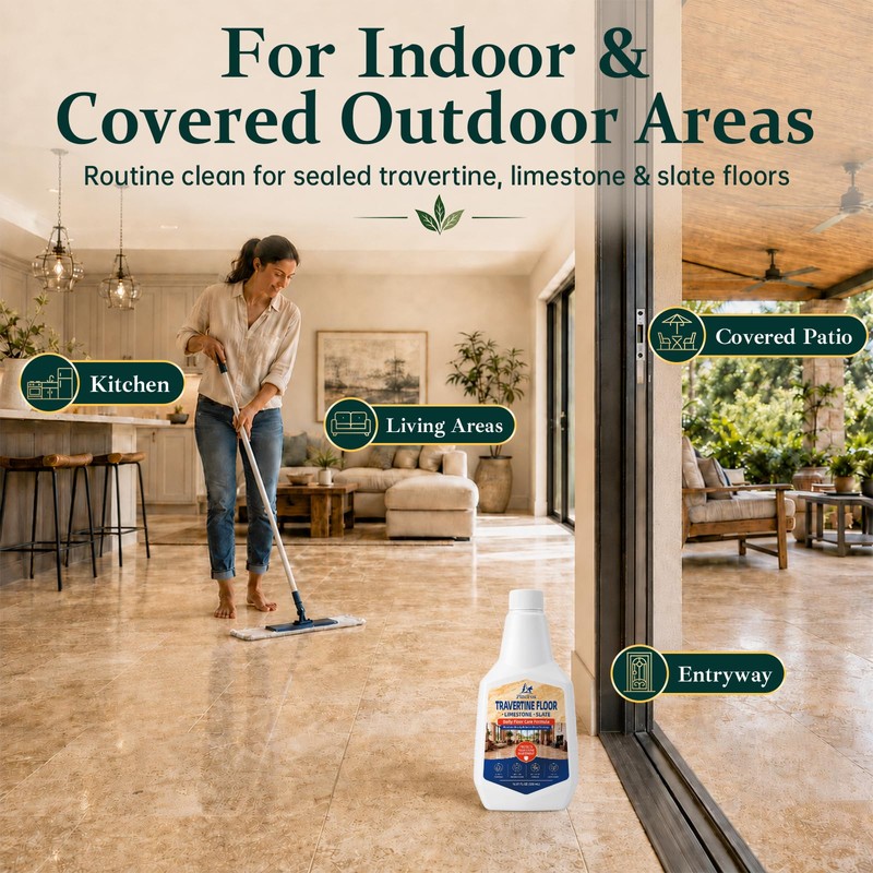 Stone Cleaner for Travertine Floor, Limestone, Granite & Tile -