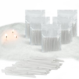 500-Pack Pearled Candle Cotton Wicks for Sand Candles Making - 2 Inch MANNYCOM Metal-Free and Lead-Free Refill Sand Wax Wick for Making DIY (White)