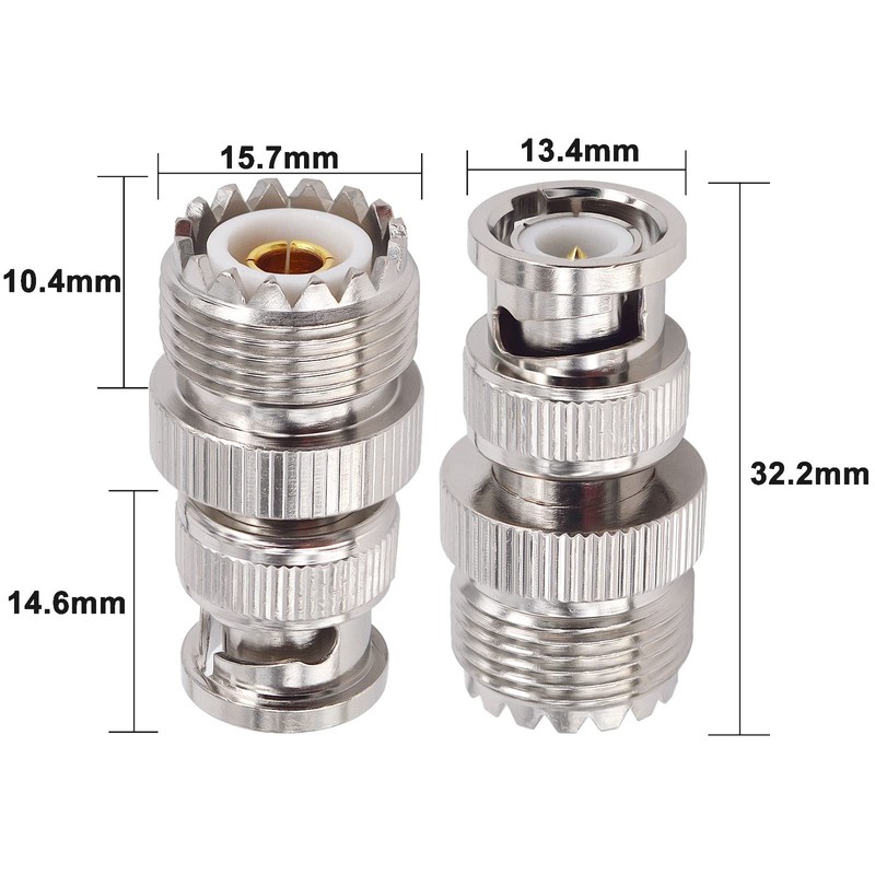 leeyovk BNC M Conversion Connector BNC Male to M Female