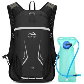 NEWHEY Hydration Backpack Hydration Pack with 2L Water Bladder Water Backpack for Men Women Hydration Bag Hiking Daypack for Cycling Hiking Climbing Running Ski Camping,Black