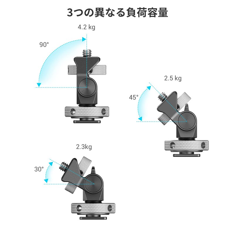 SMALLRIG Monitor Mount Rotates 360 Degrees Left and Right/Adjusts 180