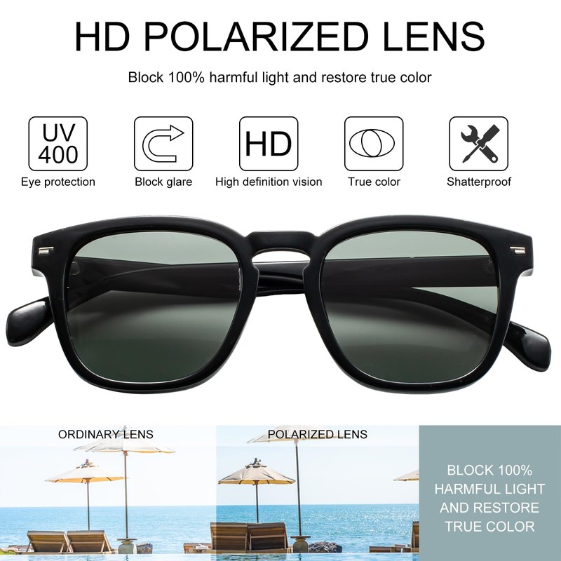 OCCI CHIAR Trendy Small Polarized Sunglasses for Men UV400 Protection