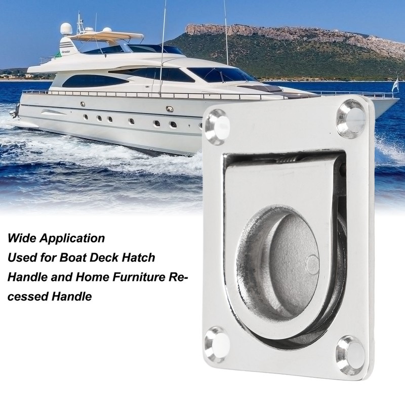 Hatch Pull Handle Stainless Steel 67mm X 56mm Flush Lifting