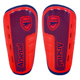 Arsenal Fc Boy's Slip In Shin Guards - Red/Navy