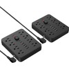 Power Strip Surge Protector with 8 Outlets, 4 USB and
