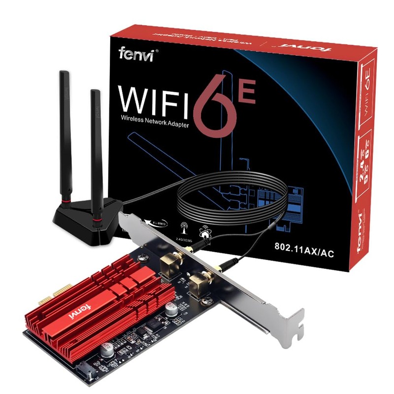 WiFi 6E AX210 (AXE5400) PCIe WiFi Card for Gaming PC