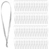 Pack of 100 Hooks for Christmas Baubles, Christmas Ornament Ribbon, Christmas Bauble Hanger, Christmas Bauble Hanger, Silver Christmas Tree Lanyard, Christmas Tree Hooks for Party Decorations