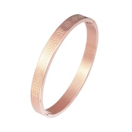 MILAKOO Women's Stainless Steel Bangle Oval Bangle Women Stackable Cuff Bracelet Friendship Bracelets for Party Wedding Birthday, Stainless Steel, No gemstone