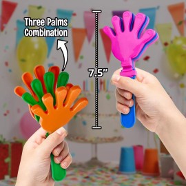 Playbees Colorful Hand Clappers - 12 Pack - 7" Noisemakers