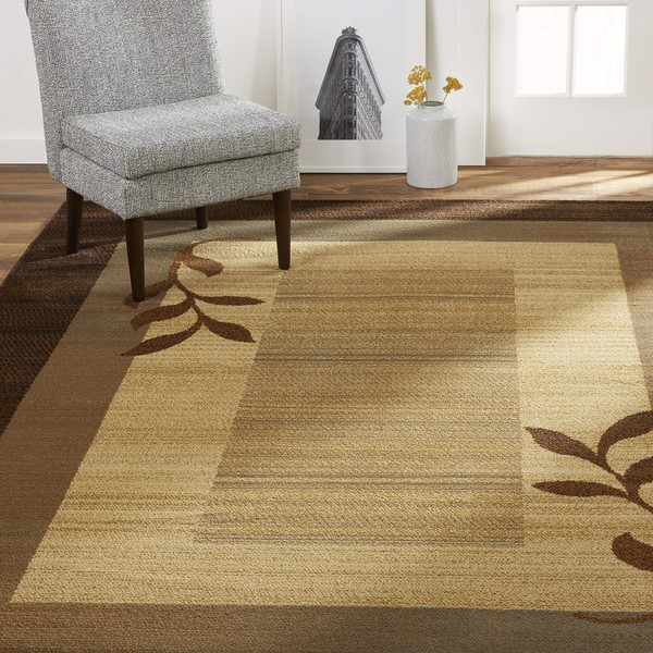 Home Dynamix Royalty Clover Modern Area Rug, Brown Multi, 5'2"x7'2" Rectangle
