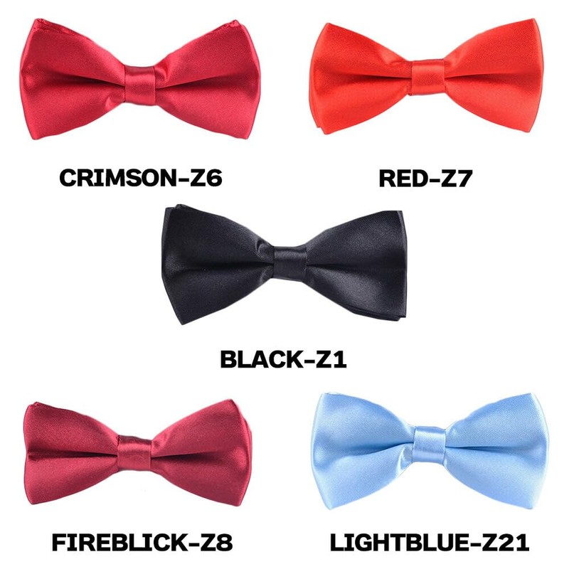 CLARAH ba171226288 Kids' Bowtie, Boy, Plain, Formal, Kids, Easy Hook,