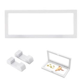 Doyime Rubber Strap (Set of 2) Acrylic Key Holder with Base Display Stand Dust Proof Anti-Dirtproof Moisture Proof Antioxidant High Clarity Display Case Used for Storing Jewelry, Toys, Accessories,