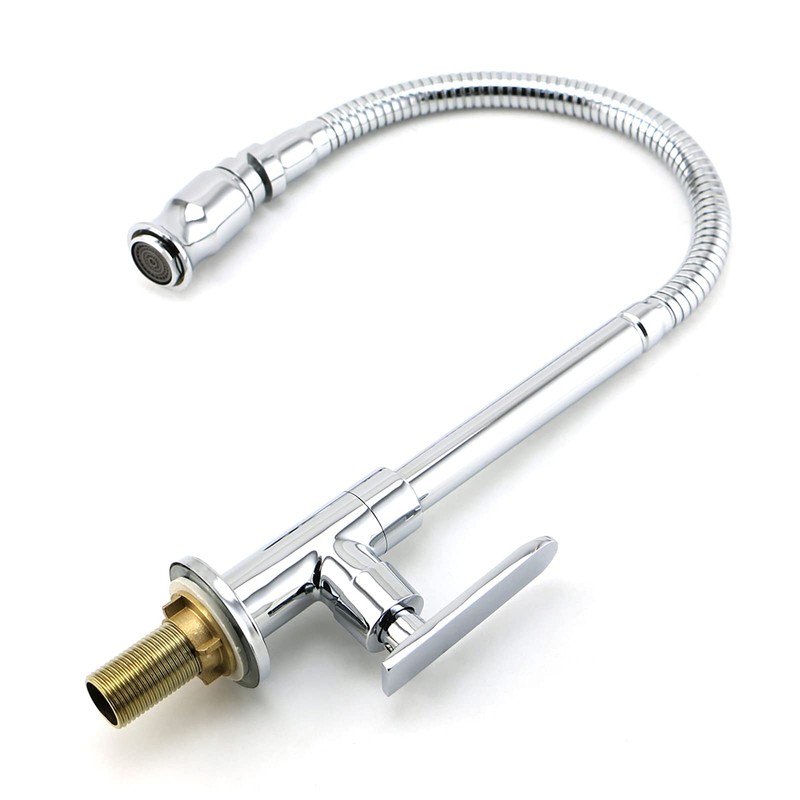 VANRA™ 水道蛇口 キッチン水栓 蛇口単水栓 任意の角度回転可能 単一冷たい水ホース付き 台所 洗面 キッチン