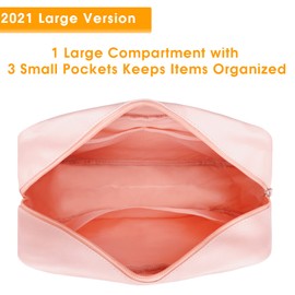 Full Size Toiletry Bag Large Cosmetic Bag Travel Makeup Bag Organizer for Women (Pink)