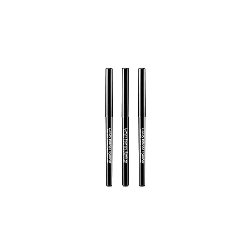 Kiss New York Professional Luxury Intense Eyeliner (3 PACK, Blackest