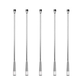 Micro Lab Sampling Reagent Spoon, 5PCS 15cm 2 In 1 Lab Spoon Spatula Metal Laboratory Double Head Mixing Spatula For Powders, Gel Cap, Lab Supplies