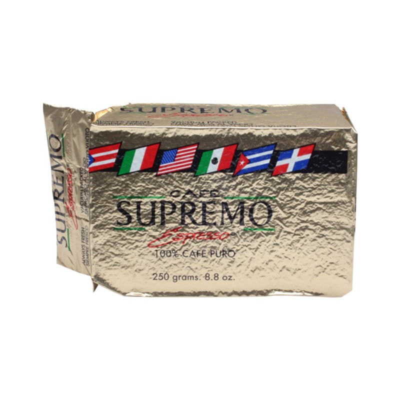 Café Supremo Espresso 100% Cafe Puro Brick 8.8 oz (Pack