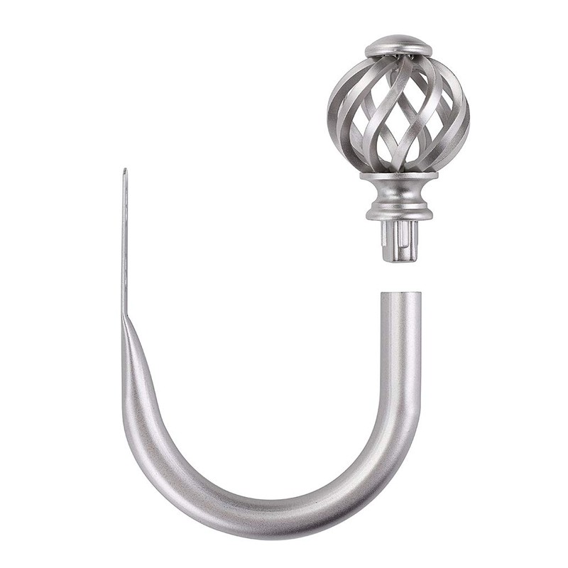 Sumnacon Set of 2 Metal Curtain Holdbacks - Wall Mounted